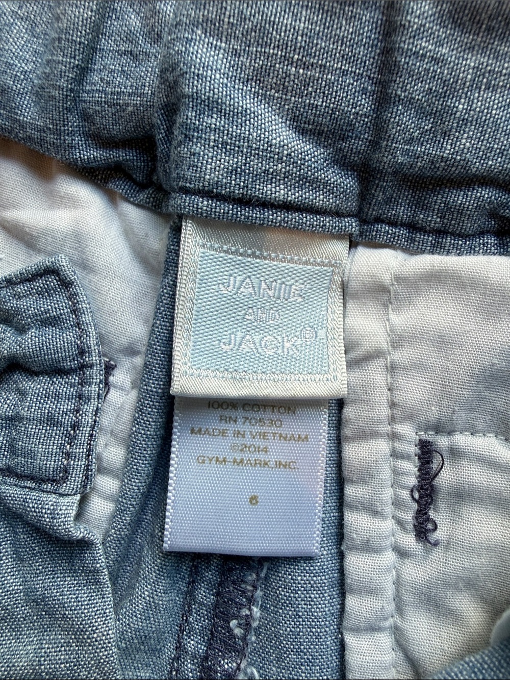 Janie and Jack | Light Chambray Boys' Shorts - Light Blue - Picture 3 of 7
